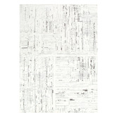 Lifestyle Floors White &amp; Grey Velour Machine Washable Rug