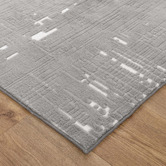 Lifestyle Floors Grey Velour Machine Washable Rug