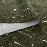 Lifestyle Floors Green Velour Machine Washable Rug