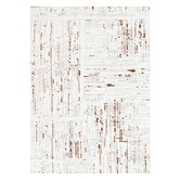 Lifestyle Floors White &amp; Rust Velour Machine Washable Rug