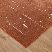 Lifestyle Floors Rust Velour Machine Washable Rug