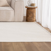 Lifestyle Floors Ivory Sarai Tasselled Rug