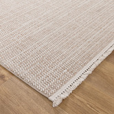 Lifestyle Floors Beige &amp; Ivory Sarai II Tasselled Rug