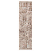 Lifestyle Floors Walnut Bettina Distressed Textured Check Runner