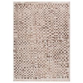 Lifestyle Floors Walnut Bettina Distressed Textured Check Rug