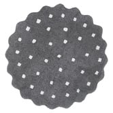 Lifestyle Floors Melissa Scalloped Machine Washable Cotton Round Rug