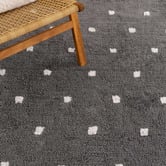 Lifestyle Floors Melissa Scalloped Machine Washable Cotton Round Rug