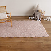 Lifestyle Floors Melissa Scalloped Machine Washable Cotton Rug