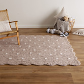 Lifestyle Floors Melissa Scalloped Machine Washable Cotton Rug