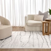 Lifestyle Floors Silver Bedrock Abstract Rug