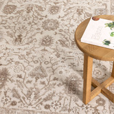 Lifestyle Floors Biscuit Farah Traditional Bordered Rug