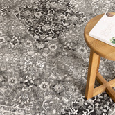 Lifestyle Floors Slate Yasmin Traditional Bordered Rug