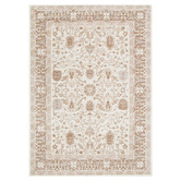 Lifestyle Floors Biscuit Farah Traditional Bordered Rug