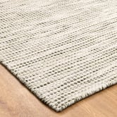 Lifestyle Floors Ivory &amp; Forest Green Skandi Hand-Woven Wool-Blend Rug