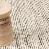 Lifestyle Floors Ivory &amp; Forest Green Skandi Hand-Woven Wool-Blend Rug
