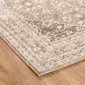 Lifestyle Floors Latte Yasmin Traditional Bordered Rug