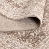 Lifestyle Floors Latte Yasmin Traditional Bordered Rug