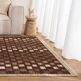 Lifestyle Floors Chocolate Vernon Checkered Rug
