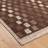 Lifestyle Floors Chocolate Vernon Checkered Rug