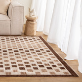 Lifestyle Floors Gingerbread Vernon Checkered Rug