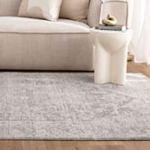 Lifestyle Floors Heritage Monochrome Distressed Medallion Rug