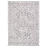 Lifestyle Floors Heritage Monochrome Distressed Medallion Rug