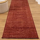 Lifestyle Floors Heritage Monochrome Distressed Medallion Runner