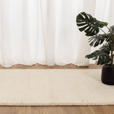 Lifestyle Floors Ivory Camia Hand-Loomed Wool Runner