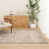 Lifestyle Floors Beige &amp; Charcoal Dalila Diamonds Rug