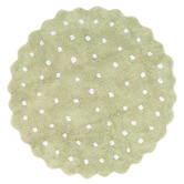 Lifestyle Floors Melissa Scalloped Machine Washable Cotton Round Rug