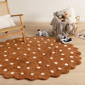 Lifestyle Floors Melissa Scalloped Machine Washable Cotton Round Rug