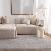 Lifestyle Floors Heritage Monochrome Distressed Medallion Rug
