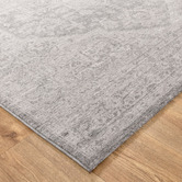 Lifestyle Floors Heritage Monochrome Distressed Medallion Rug