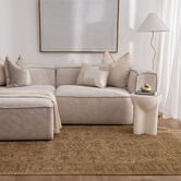 Lifestyle Floors Heritage Monochrome Distressed Border Rug