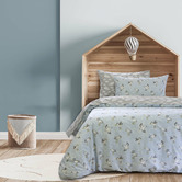 Suiteplay Blue Seagulls Cotton-Blend Quilt Cover Set