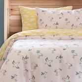 Suiteplay Pink Seagulls Cotton-Blend Quilt Cover Set