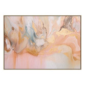 Edition Gallery Gold Ripple Oak Framed Canvas Wall Art
