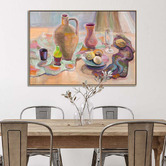 Edition Gallery Teatime Oak Framed Canvas Wall Art