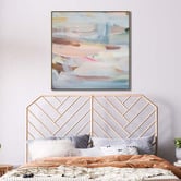Edition Gallery Summer Nights Oak Framed Canvas Wall Art