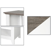 Corner Office Grey &amp; White Bronville Small Bookcase
