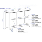 Corner Office Grey &amp; White Bronville Small Bookcase