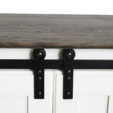 Corner Office Gretel TV Unit with Sliding Doors