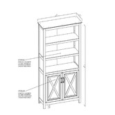 Corner Office Nancy Bookcase