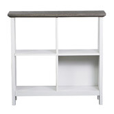 Corner Office Grey &amp; White Armitage 4 Cube Bookcase