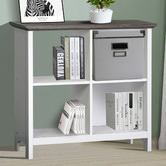 Corner Office Grey &amp; White Armitage 4 Cube Bookcase