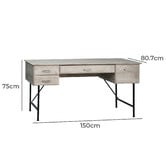 Corner Office Elle 4 Drawer Writing Desk