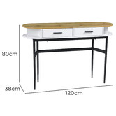 Corner Office Polish Console Table