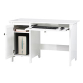 Corner Office White Finley Wooden Writing Desk