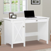 Corner Office White Finley Wooden Writing Desk