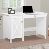 Corner Office White Finley Wooden Writing Desk